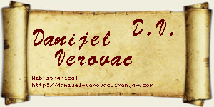 Danijel Verovac vizit kartica
